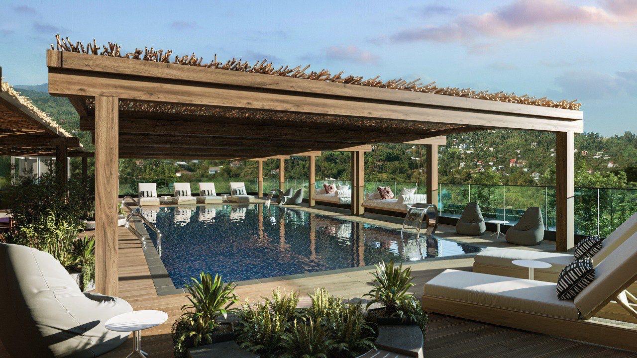 Rooftop pool deck