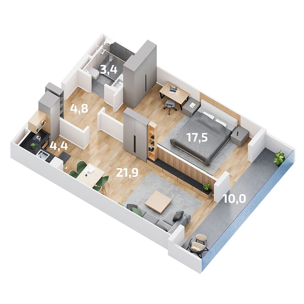 B-15 1 Bedroom
